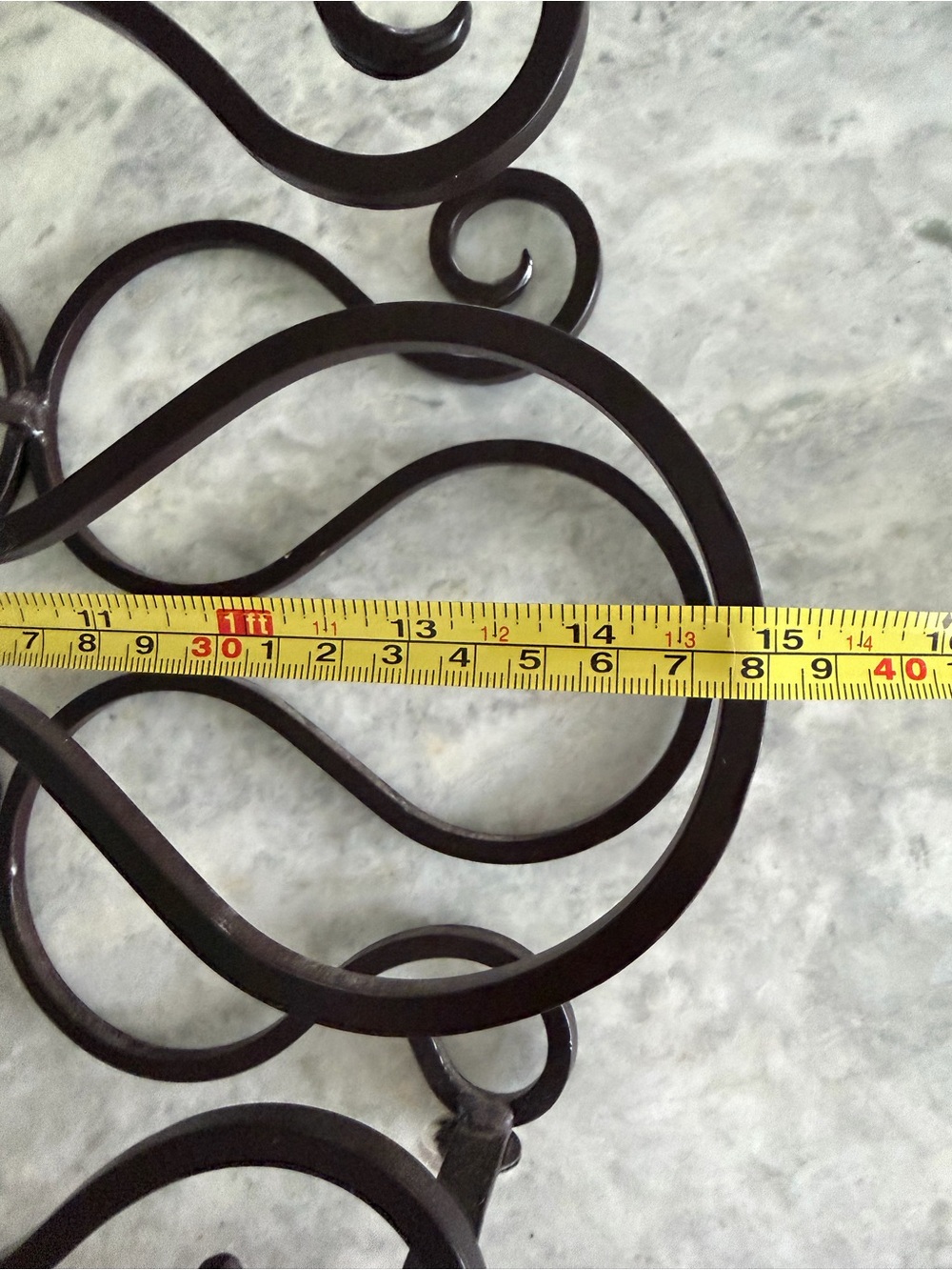 Wrought Iron Scrollwork Countertop Wine Rack 6 Bottle Holder - Picture 7 of 9